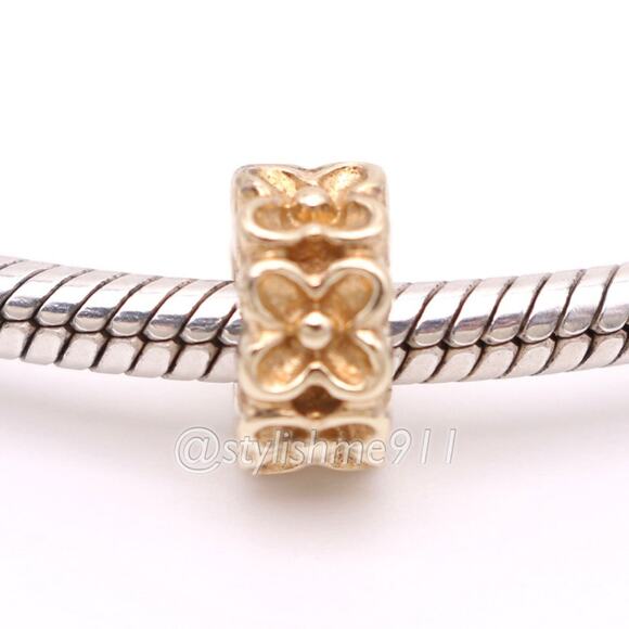 One Authentic PANDORA 14k Gold Aloha Daisy Spacer - 750465 - Picture 1 of 8